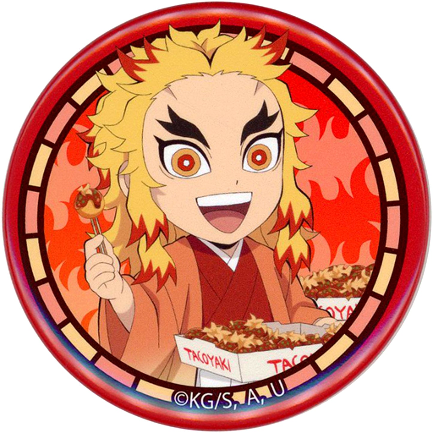 Single Item Kyojuro Rengoku Original Button Tsukiji Gindaco x Demon Slayer Kyojuro Set Made to Order Ltd [USED]
