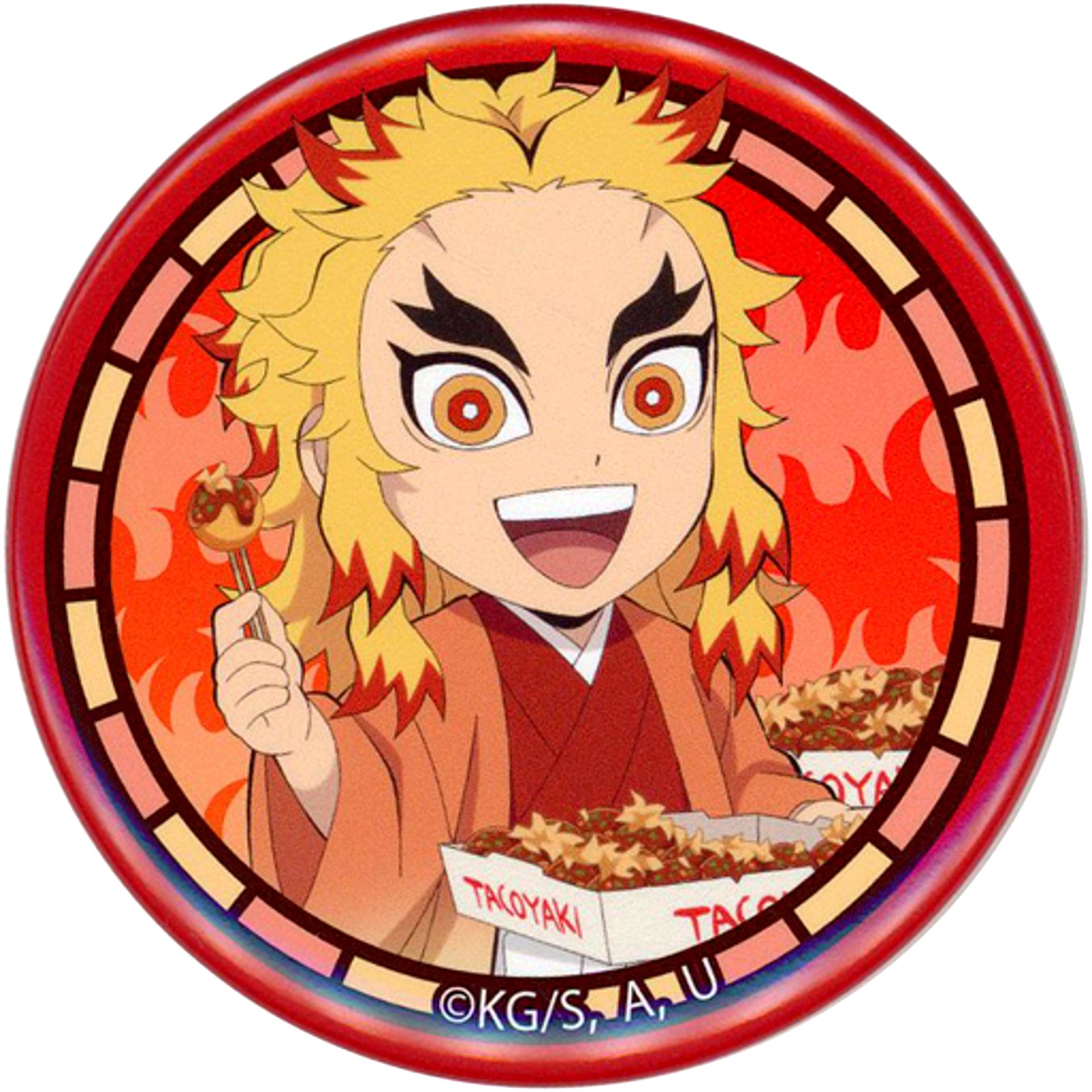 Single Item Kyojuro Rengoku Original Button Tsukiji Gindaco x Demon Slayer Kyojuro Set Made to Order Ltd [USED]