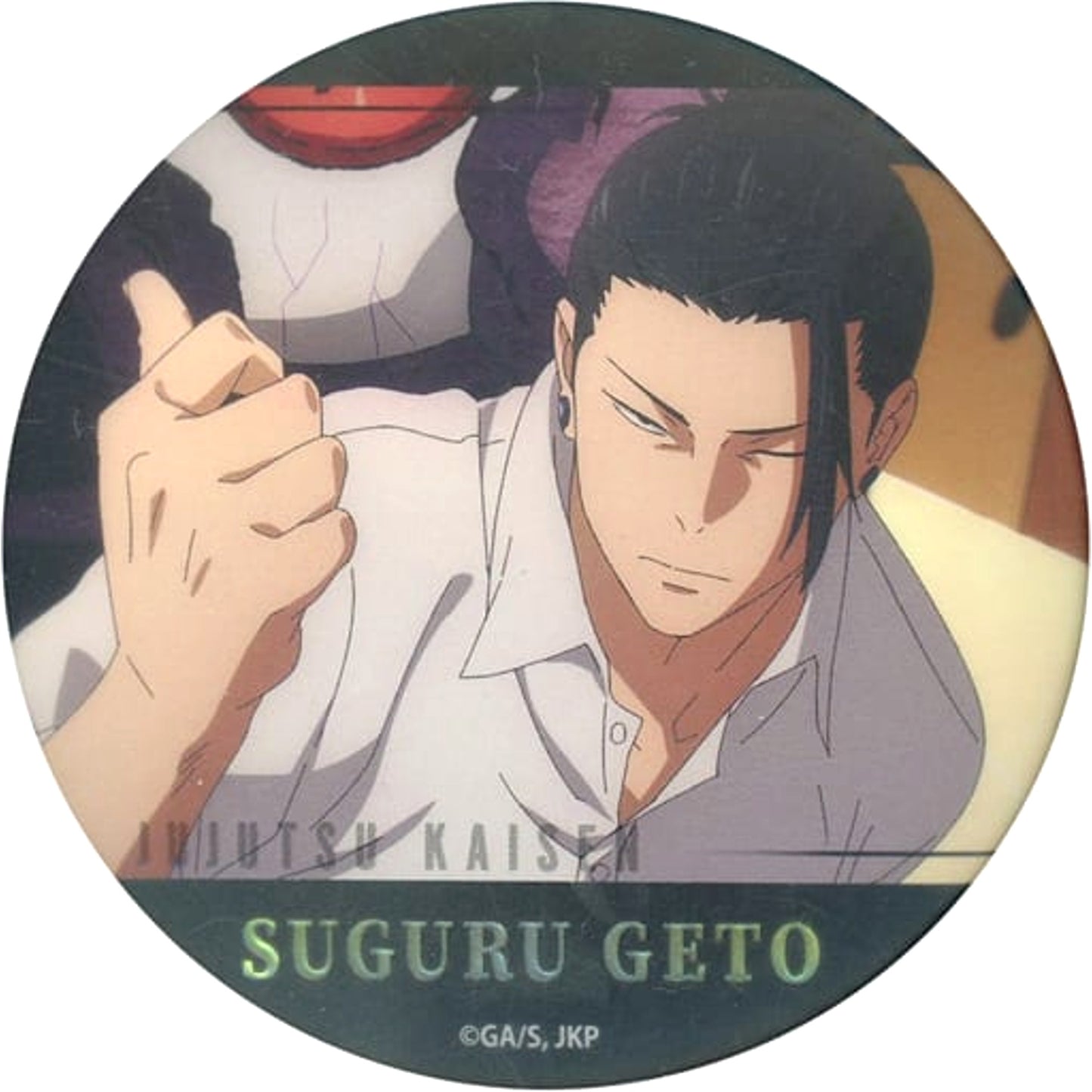 Suguru Getou White Shirt Jujutsu Kaisen: Shibuya Incident Jujutsu Kaisen: Hidden Inventory/Premature Death Famous Scene Badge Shibuya Jihen Broadcast Commemoration Fair 2023 in Jump Shop Limited [USED]