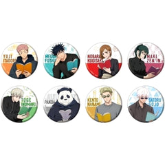 Jujutsu Kaisen Season 2 Satoru Gojo & Others Trading Mat Can Badge Reading All 8 Types Set Buttons [USED]