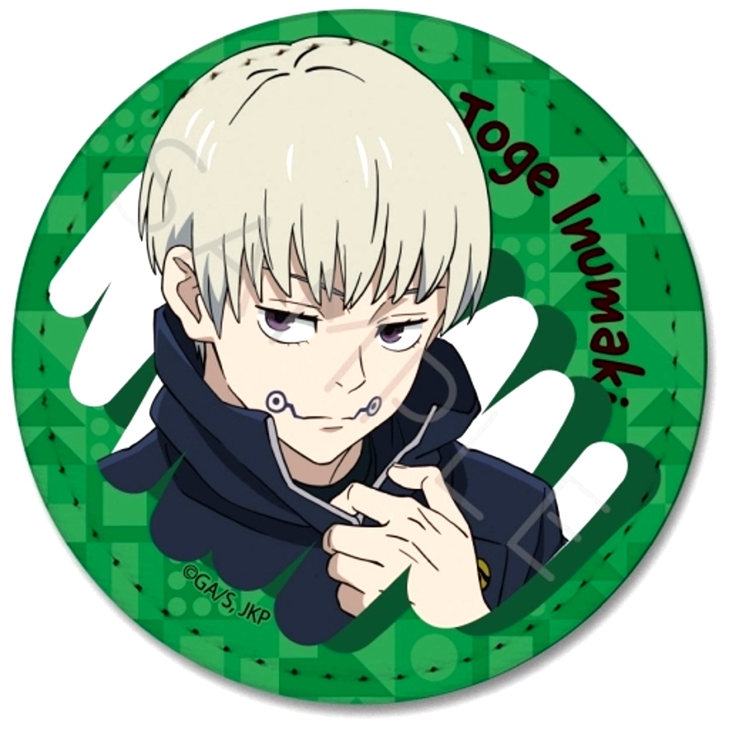 Toge Inumaki Jujutsu Kaisen Season 2 Vol.2 NE Leather Badge Round [USED]