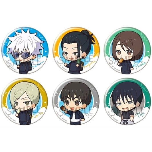 Satoru Gojo & Others Jujutsu Kaisen All 6 Types Set Button Collection Tokotoko Hen Kaigyoku Gyokusetsu [USED]