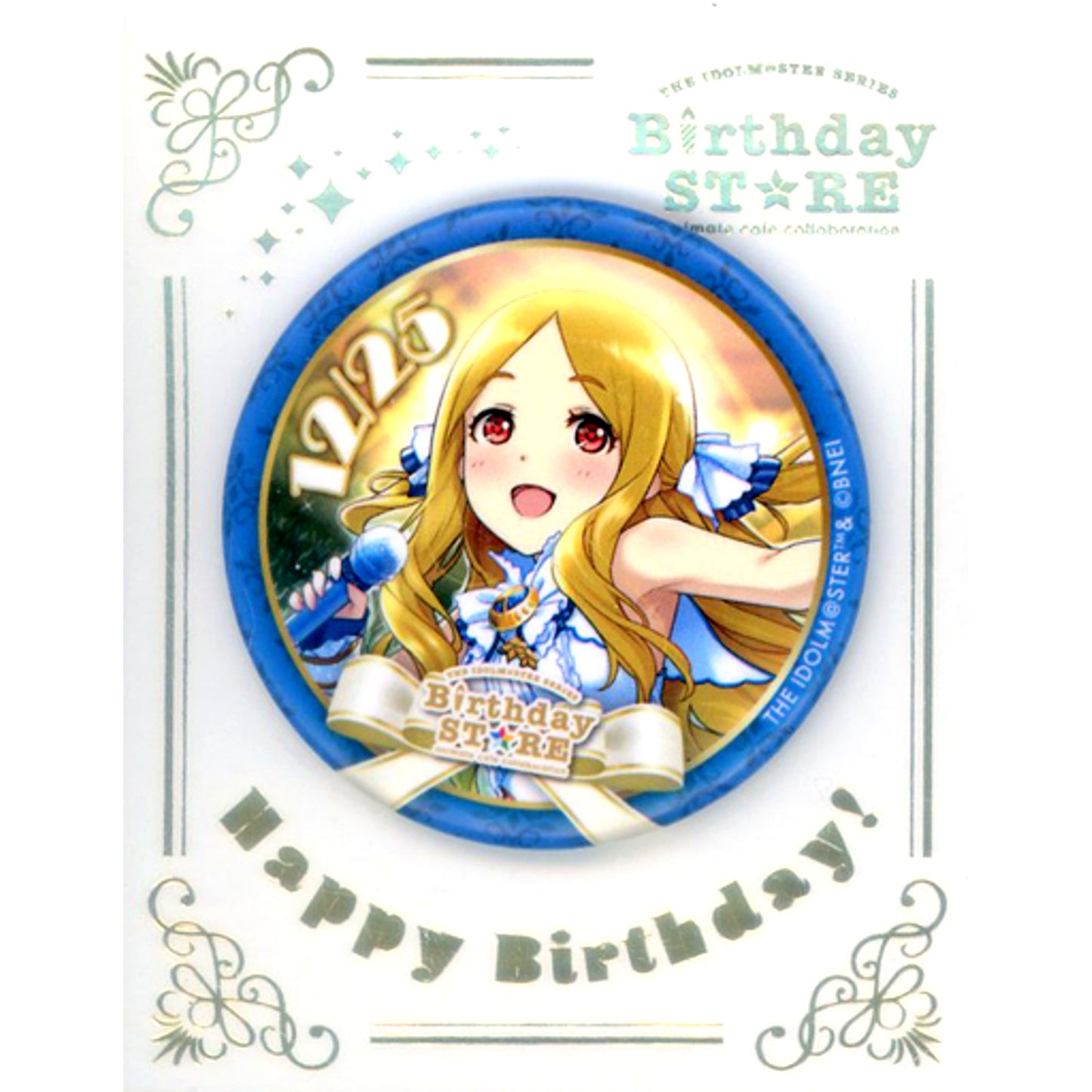 Hijiri Mochizuki The Idolmaster Series Birthday STORE December Trading Birthday Tin Badge December Ver. Group 2 [USED]