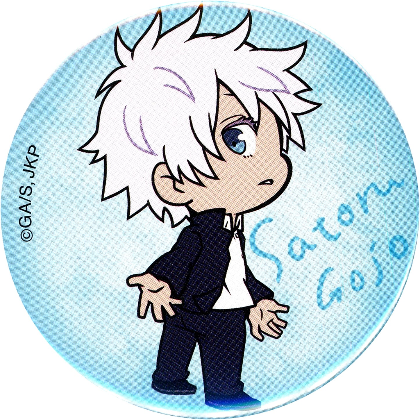 Jujutsu Kaisen Satoru Gojo Whole Body Trading Can Badge Mini Character Illustration Dai Koryu Exhibition First Half Kaigyoku Gyokusetsu at Baseyard Tokyo Limited Buttons [USED]