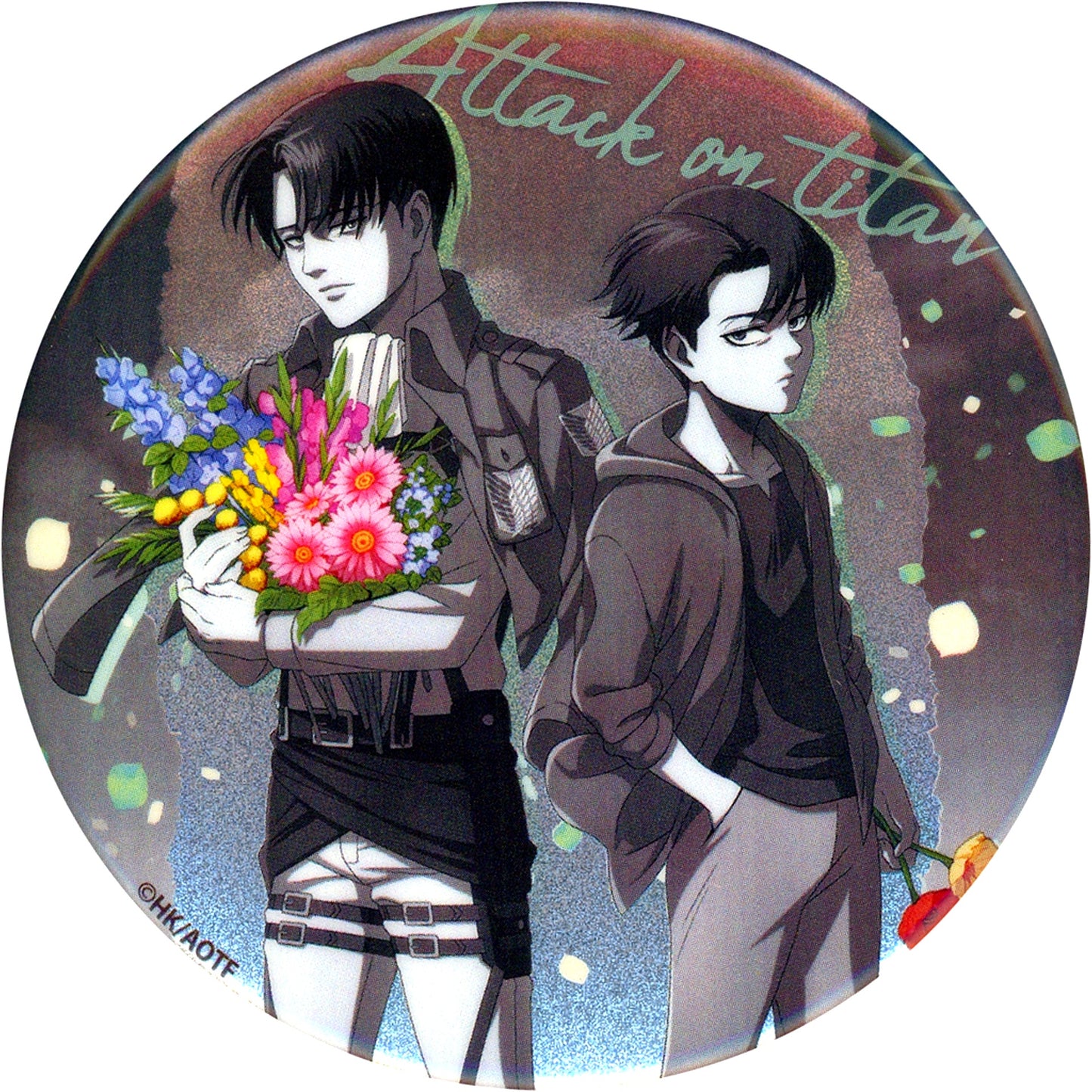 Levi Ackerman BIG Holo Badge past and future ver. Attack on Titan Animate Limited [USED]