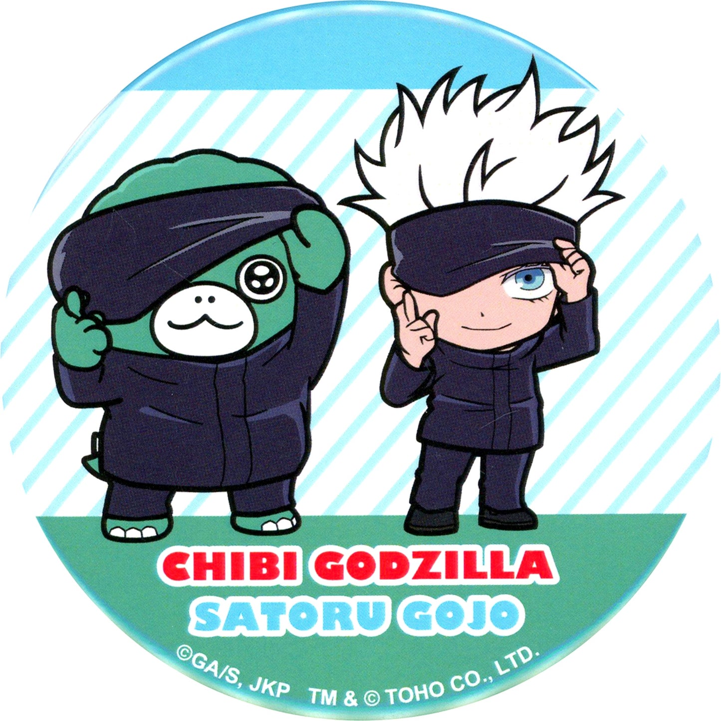 Satoru Gojo Chibi Godzilla Jujutsu Kaisen x Chibi Godzilla Collabo Trading Big Button [USED]