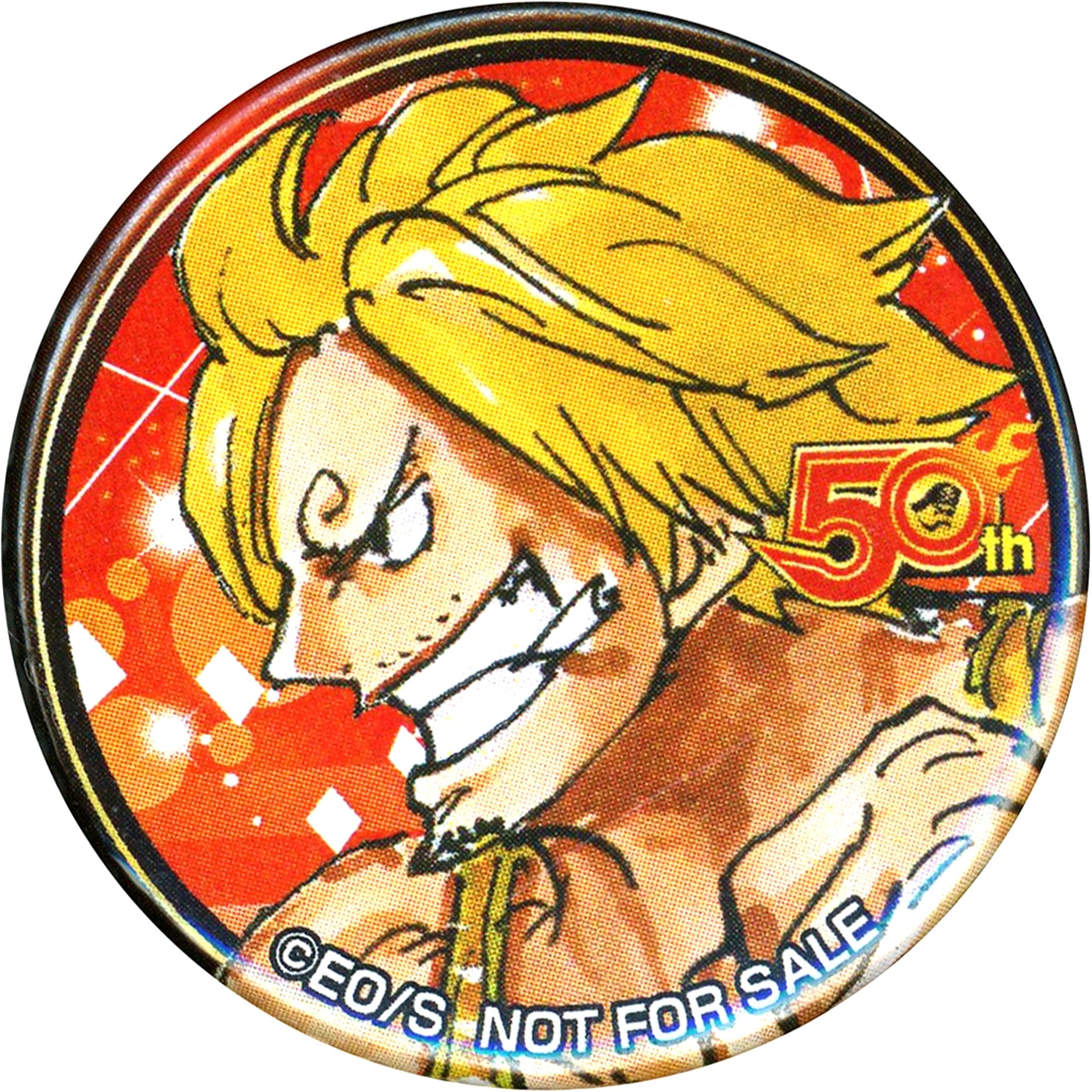Sanji One Piece Selectable Button WJ 50th Anniversary I am No.1!! J Hero Summer Festival Purchase Bonus [USED]