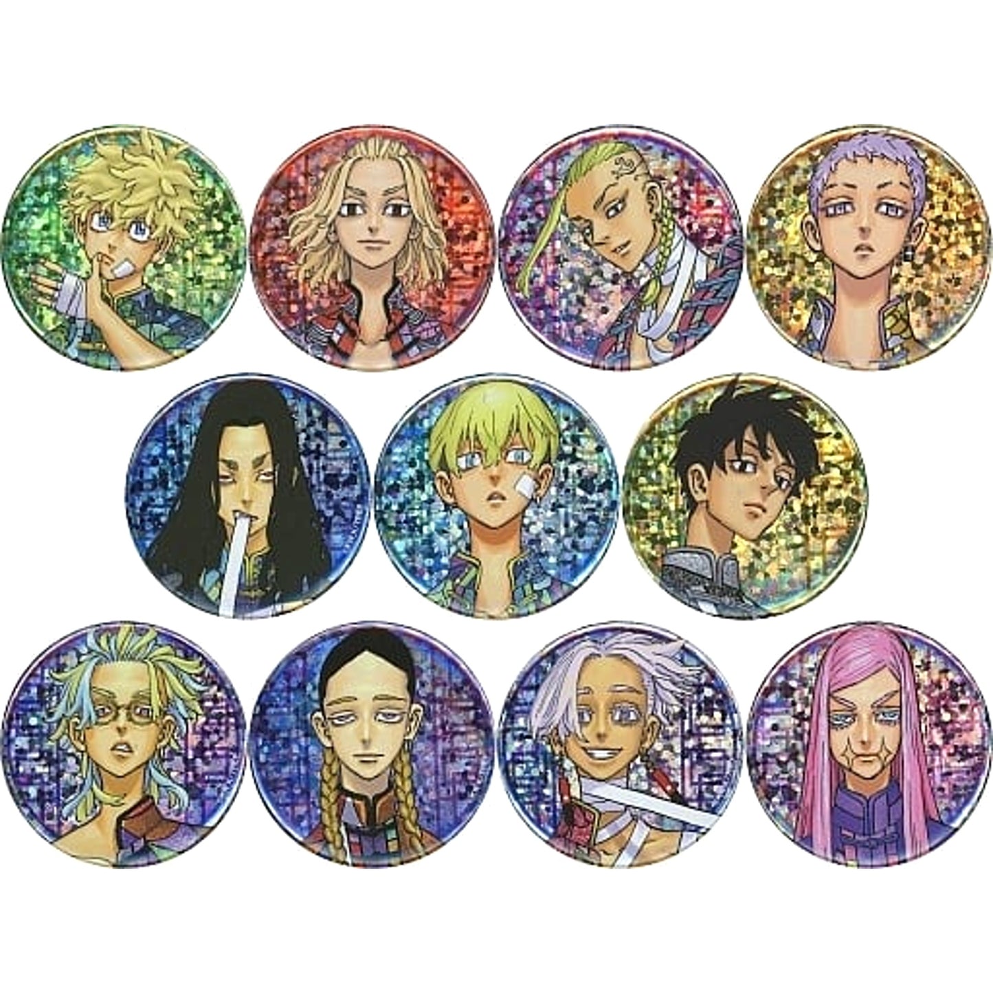 Tokyo Revengers Manjiro Sano & Others Can Badge Collection Newly Drawn Experience Exhibition: The Last World Line Limited All 11 Types Set Buttons [USED]