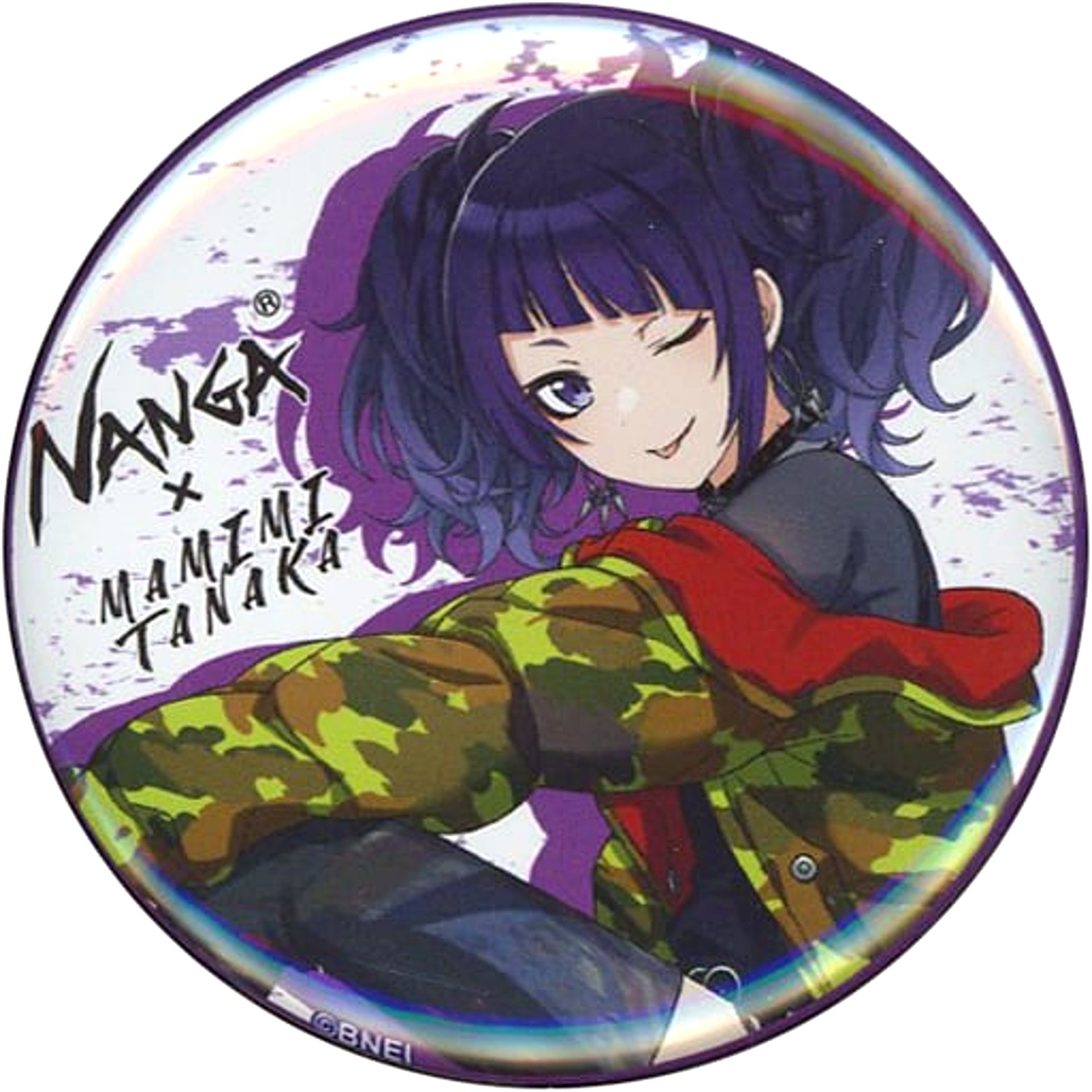 Single Item Mamimi Tanaka Tin Badge The Idolmaster Shiny Colors Official Collabo Down Jacket Goods Set [USED]