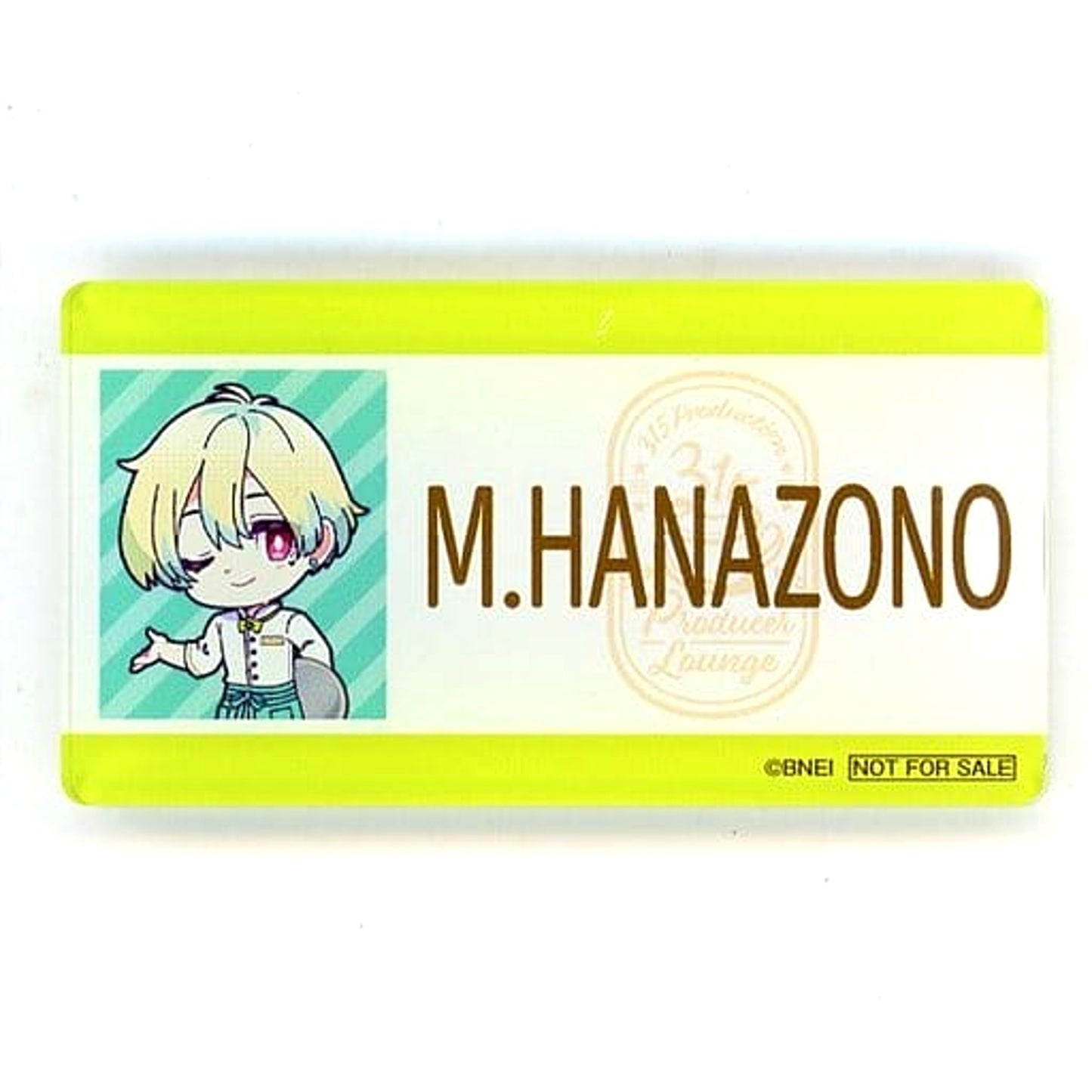 Momohito Hanazono THE IDOLM@STER SideM Acrylic Name Badge Group B 315 Production Producer Lounge Limited Food Menu Ordering Benefits [USED]