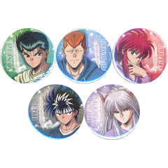 Yu Yu Hakusho Kazuma Kuwabara & Others Trading Kirakira Can Badge Pop Up Shop in Hands Limited All 5 Types Set Buttons [USED]