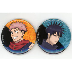 Jujutsu Kaisen Yuji Itadori Megumi Fushiguro Can Badge Jump Festa 2024 Limited Set of 2 Buttons [USED]