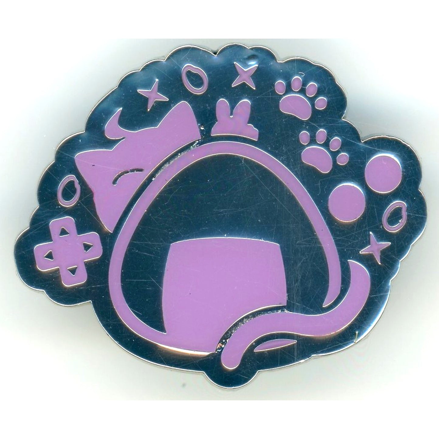 Nekomata Okayu Holo Emblem Pin Button Virtual YouTuber Hololive [USED]