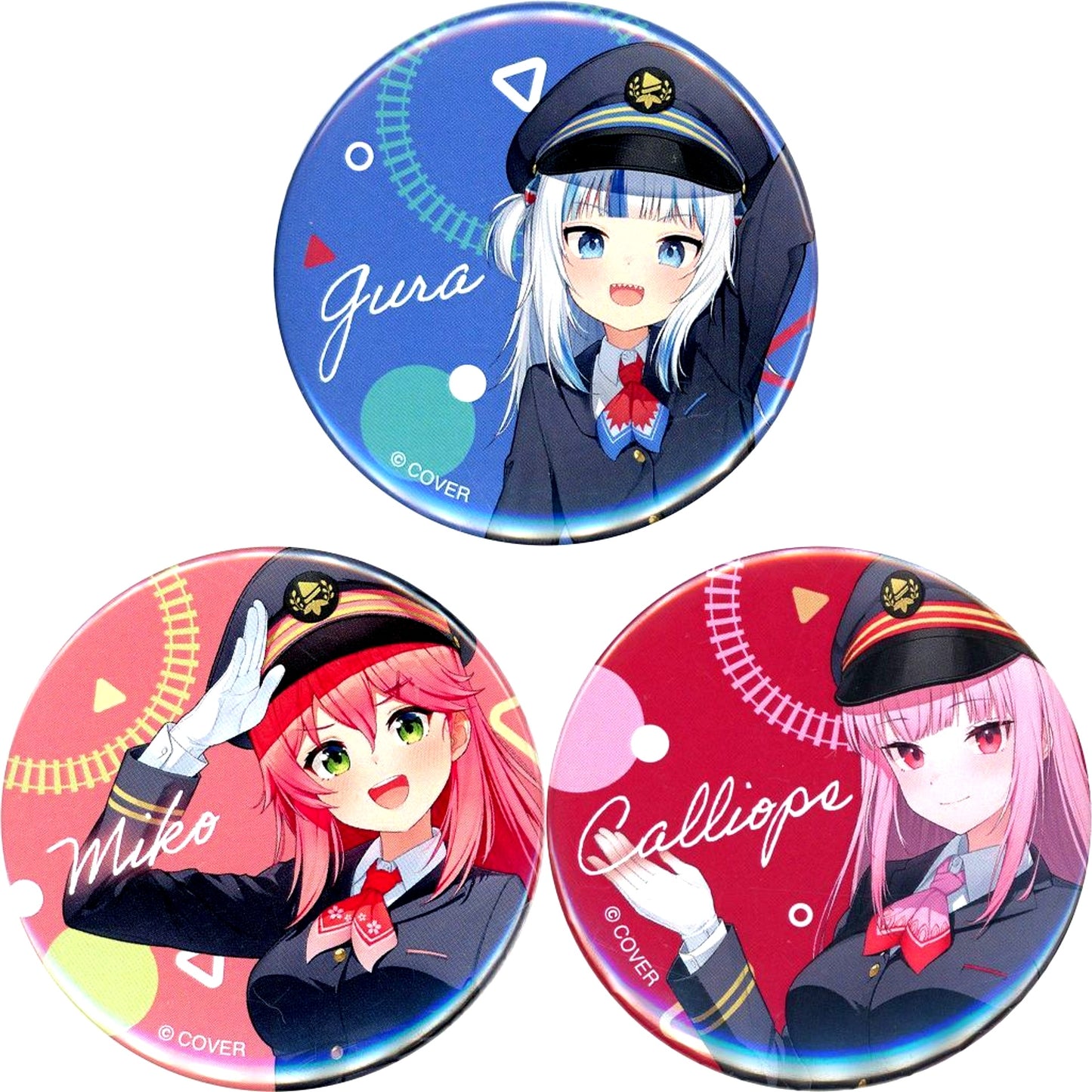 Set of 3 Group Hololive Button Set Tokyo Station Ver. Limited Official Shop in Tokyo Station [USED]