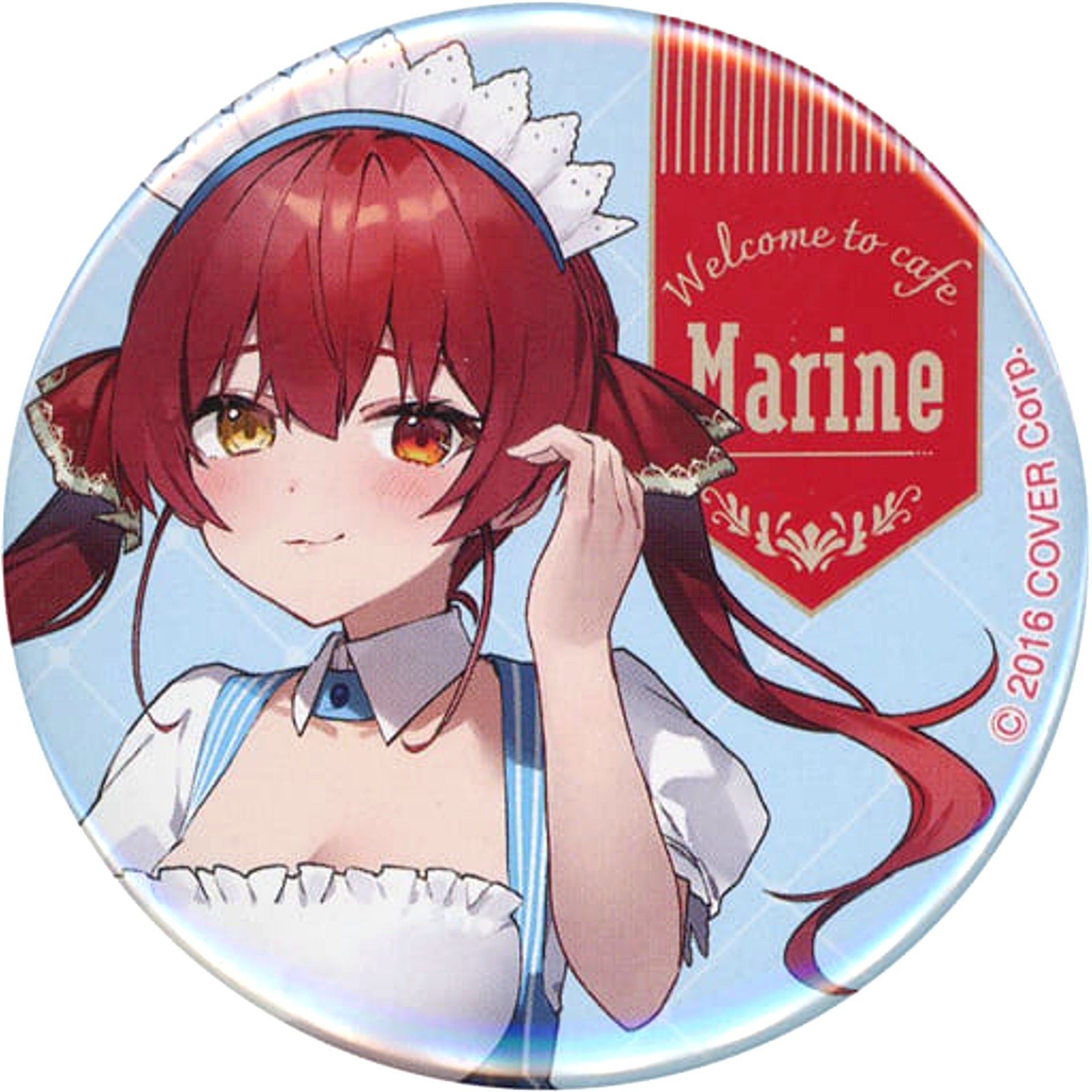 Virtual YouTuber hololive Houshou Marine Lawson Maid Outfit Button hololive x Lawson [USED]