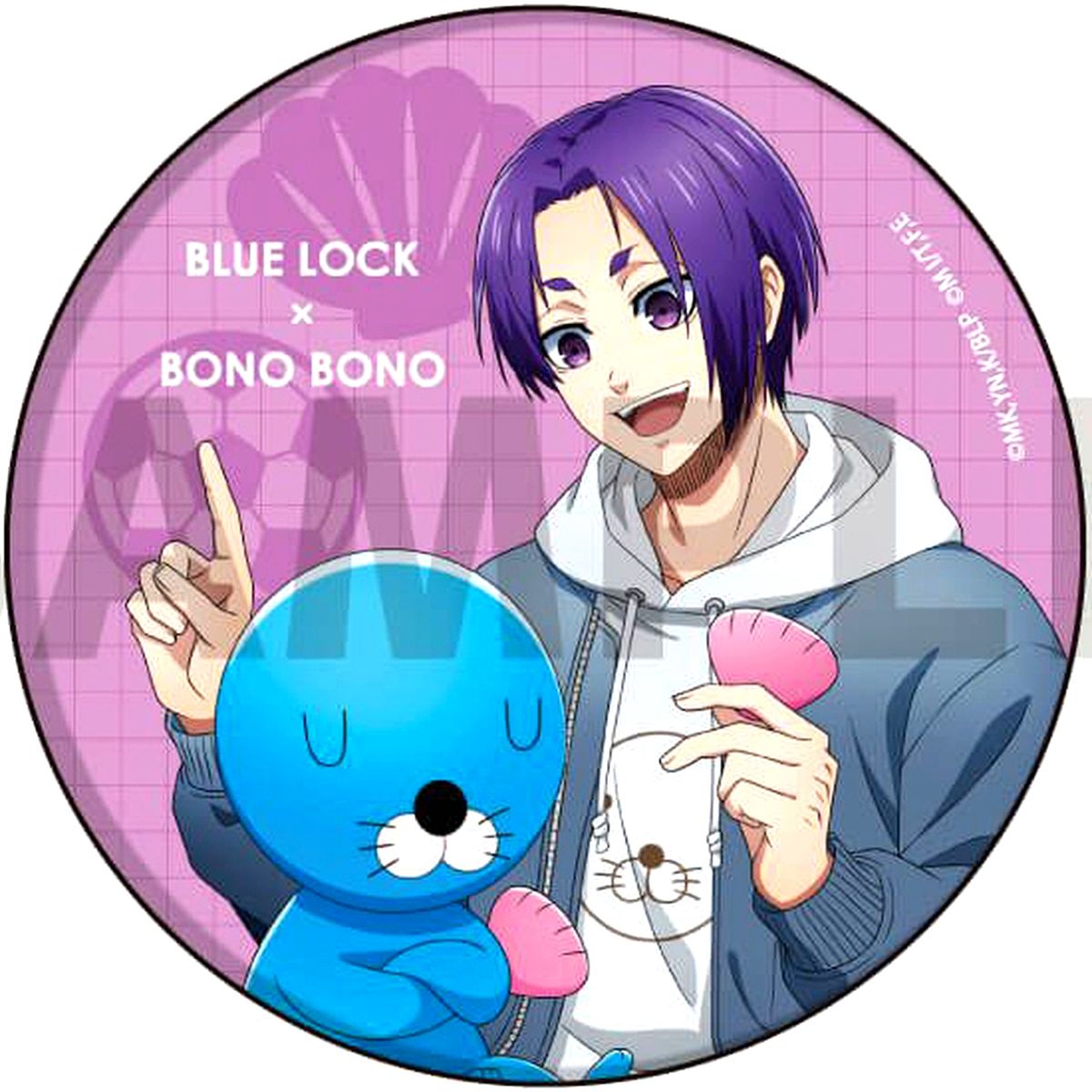 Reo Mikage & Bonobono Blue Lock x Bonobono POP UP SHOP in TSUTAYA Part 2 Hologram Button [USED]