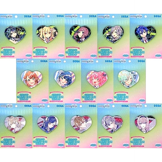 Set of 14 Project SEKAI COLORFUL STAGE feat Hatsune Miku Sparkling Big Heart Shape Button Music Video Vol.1 [USED]