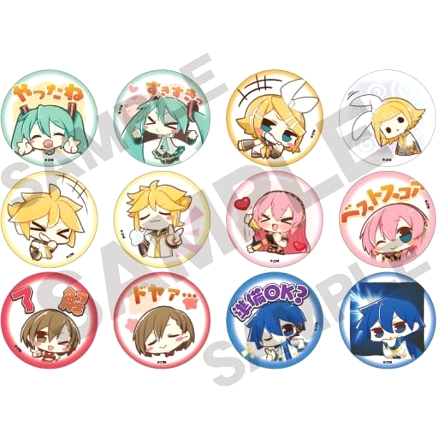 Hatsune Miku & Others Piapro Characters All 12 Types Set Random Button [USED]