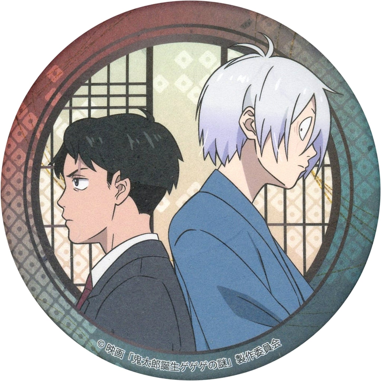 Kitarou Tanjou: Gegege no Nazo Mizuki Kitaro's Father Japanese Paper Style Can Badge Theater Limited Buttons [USED]