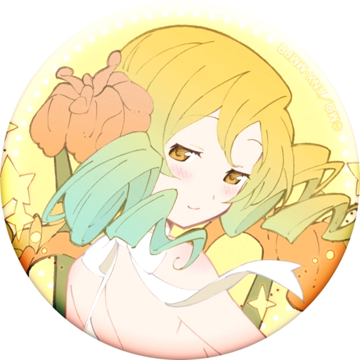 Mami Tomoe Puella Magi Madoka Magica Chara Badge Collection Flower [USED]