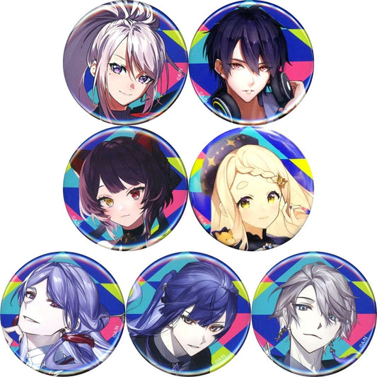 Set of 7 Virtual YouTuber Nijisanji NIJISANJI Fes 2023 Eve Random Button [USED]