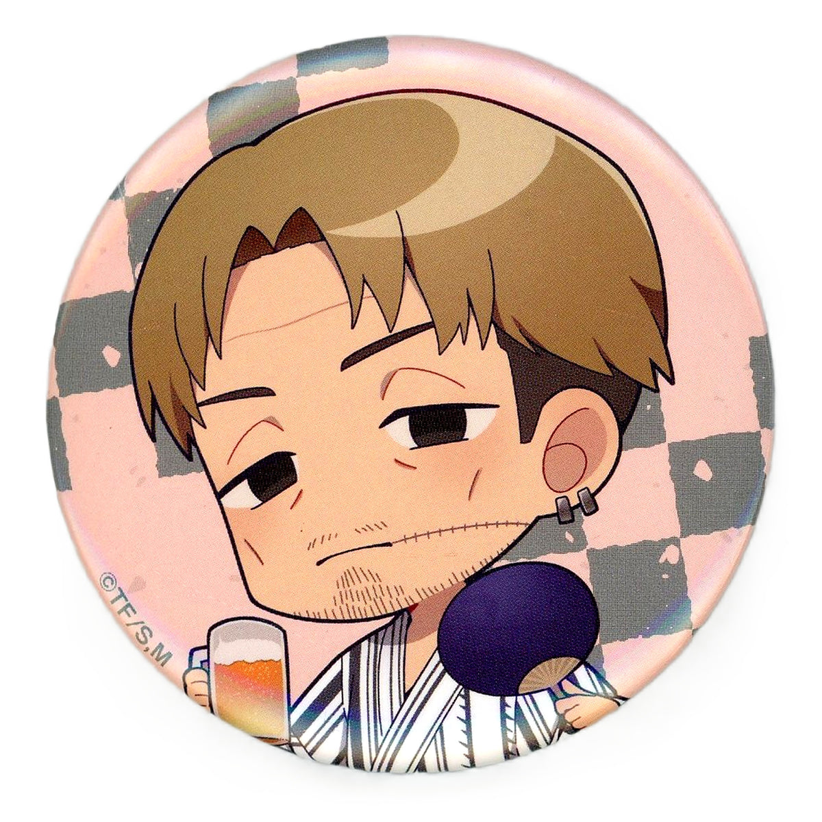 Chainsaw Man Kishibe Trading Can Badge Mini Character Ver. Gokurakuyu RAKU SPA Devil Hunter's Holiday Limited Buttons [USED]