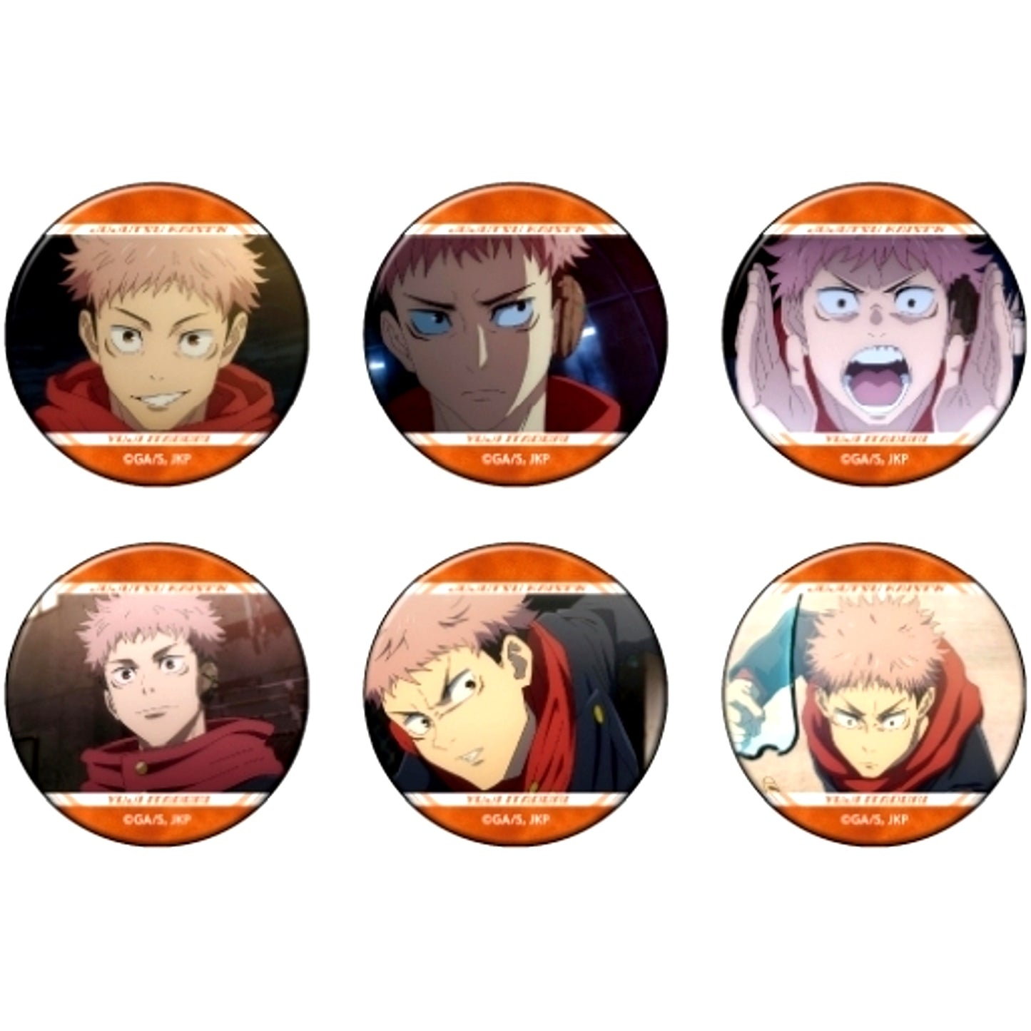 Set of 6 Yuji Itadori Jujutsu Kaisen Season 2 Shibuya Incident Char Badge Collection [USED]