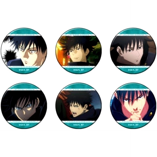 Set of 6 Megumi Fushiguro Jujutsu Kaisen Season 2 Shibuya Incident Char Badge Collection [USED]