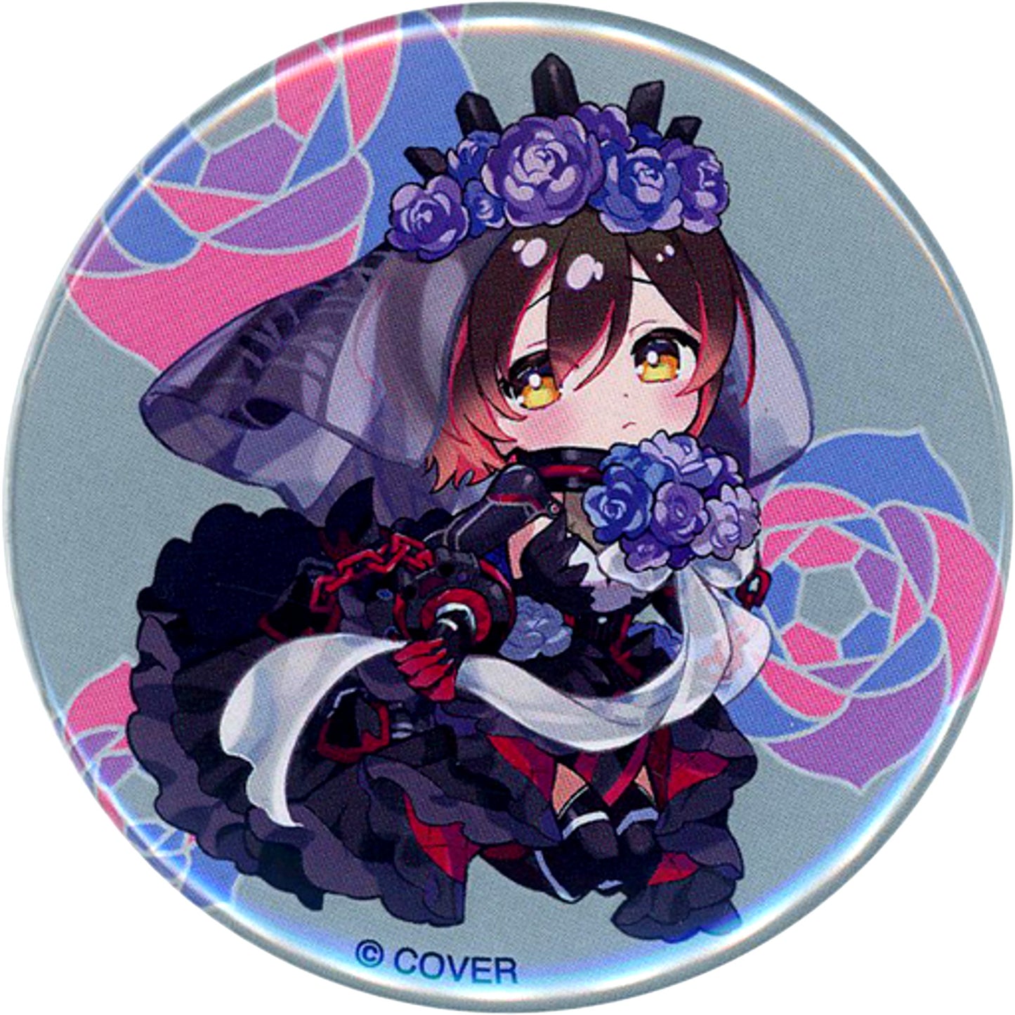 Robocosan Hololive Gray Background Random Button Birthday Anniversary 2023 [USED]