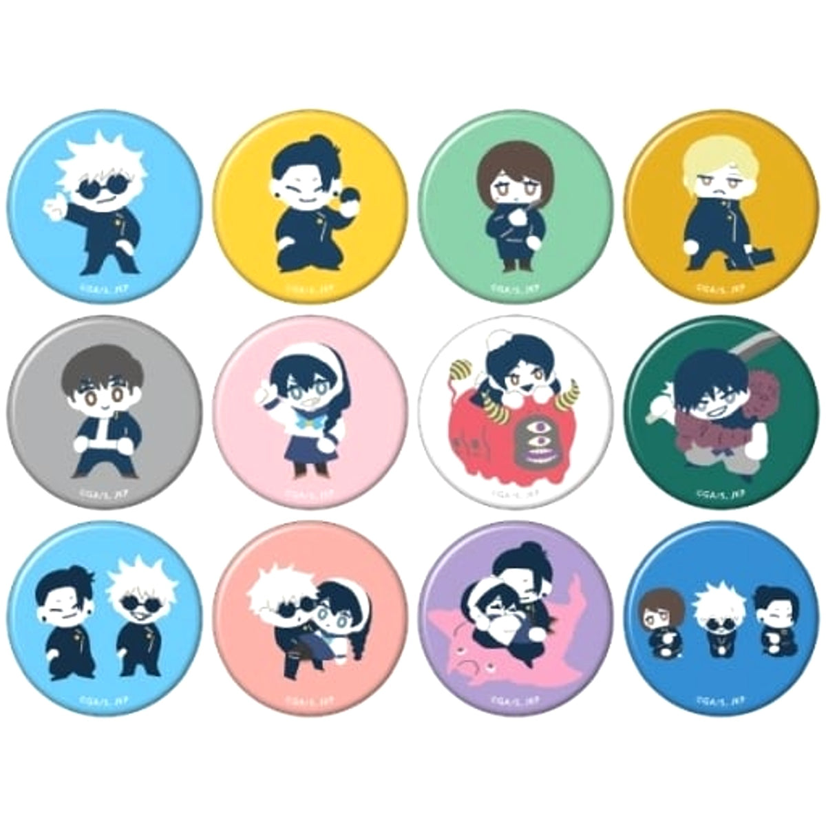 Jujutsu Kaisen Season 2 Satoru Gojo & Others Yuru Palette Character Badge Collection All 12 Types Set Buttons [USED]