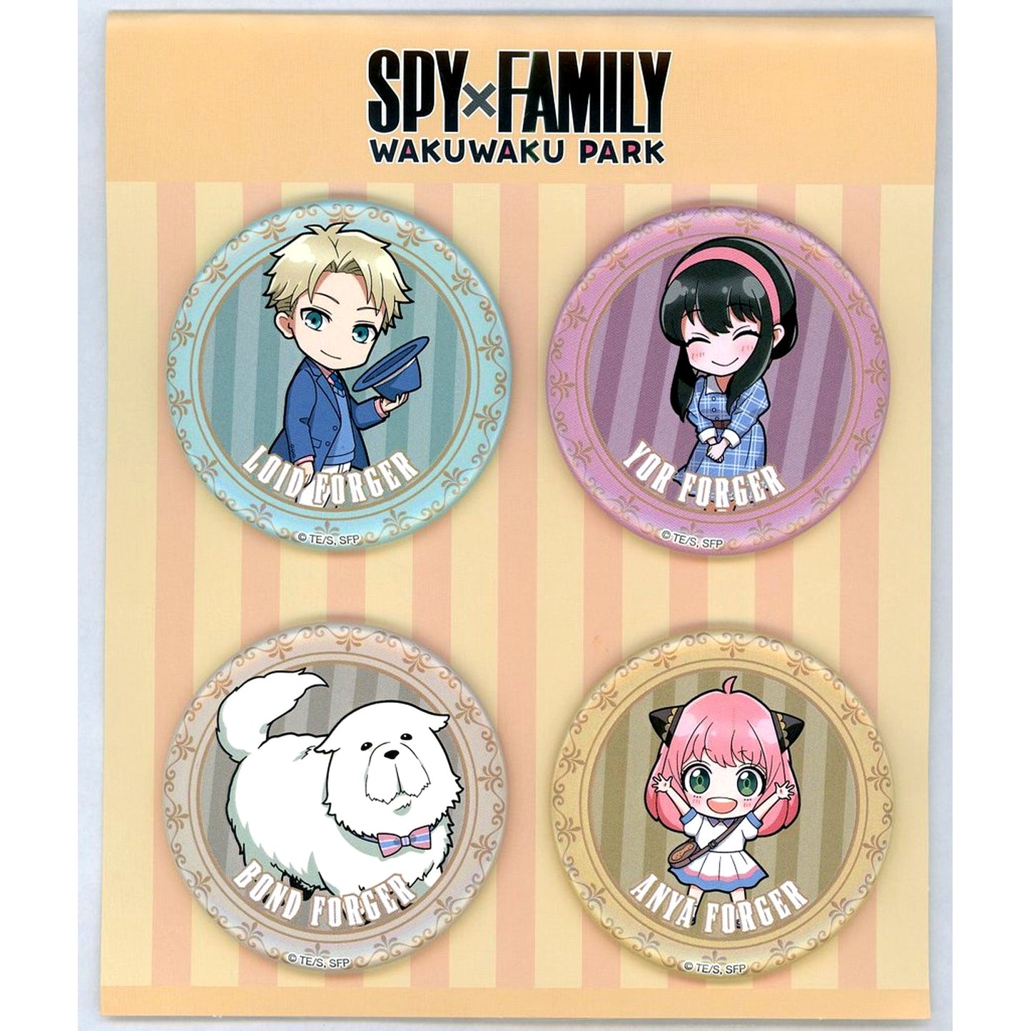 Group Badge Set of 4 SPY x FAMILY Wakuwaku Park [USED]