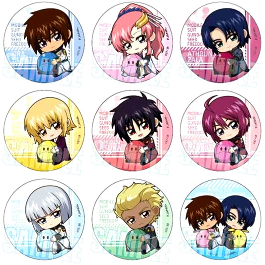 Set of 9 Trading Badge Mobile Suit Gundam SEED FREEDOM Gyugyutto [USED]