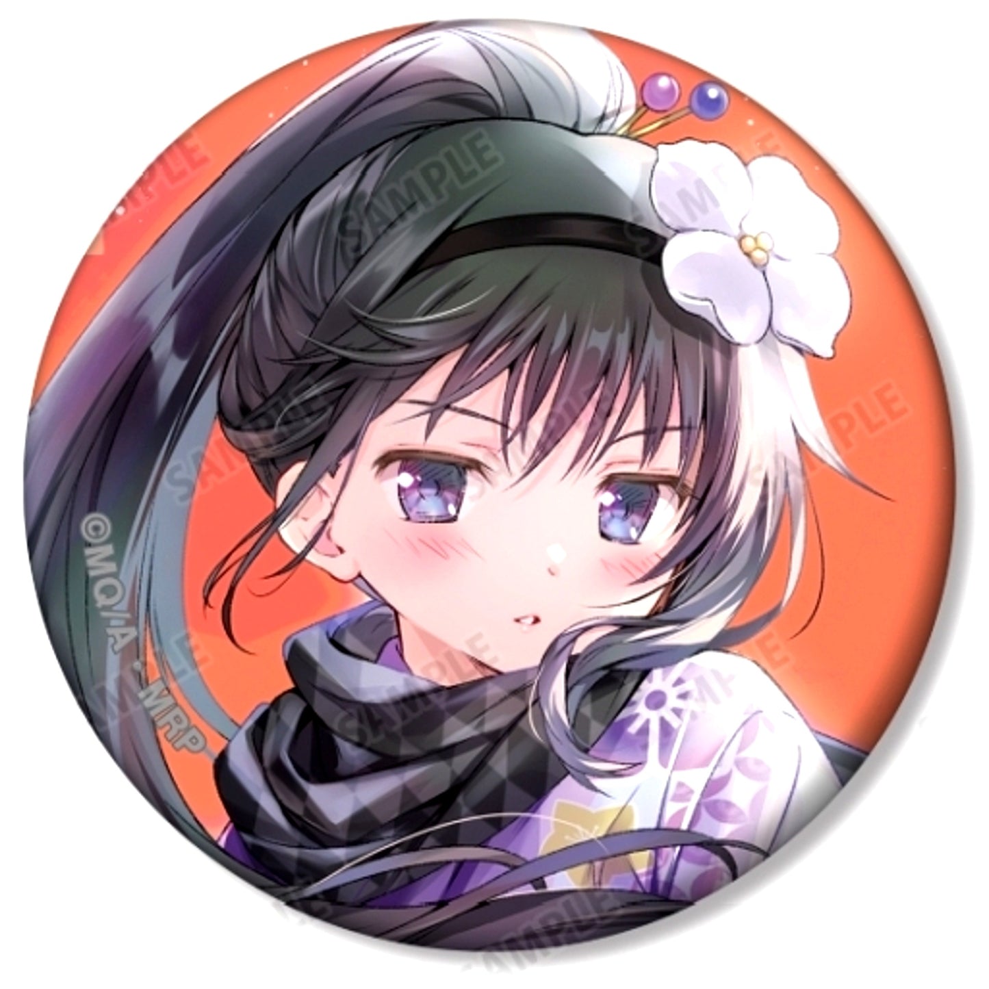 Homura Akemi Magia Record Puella Magi Madoka Magica Side Story Trading Matte Button [USED]