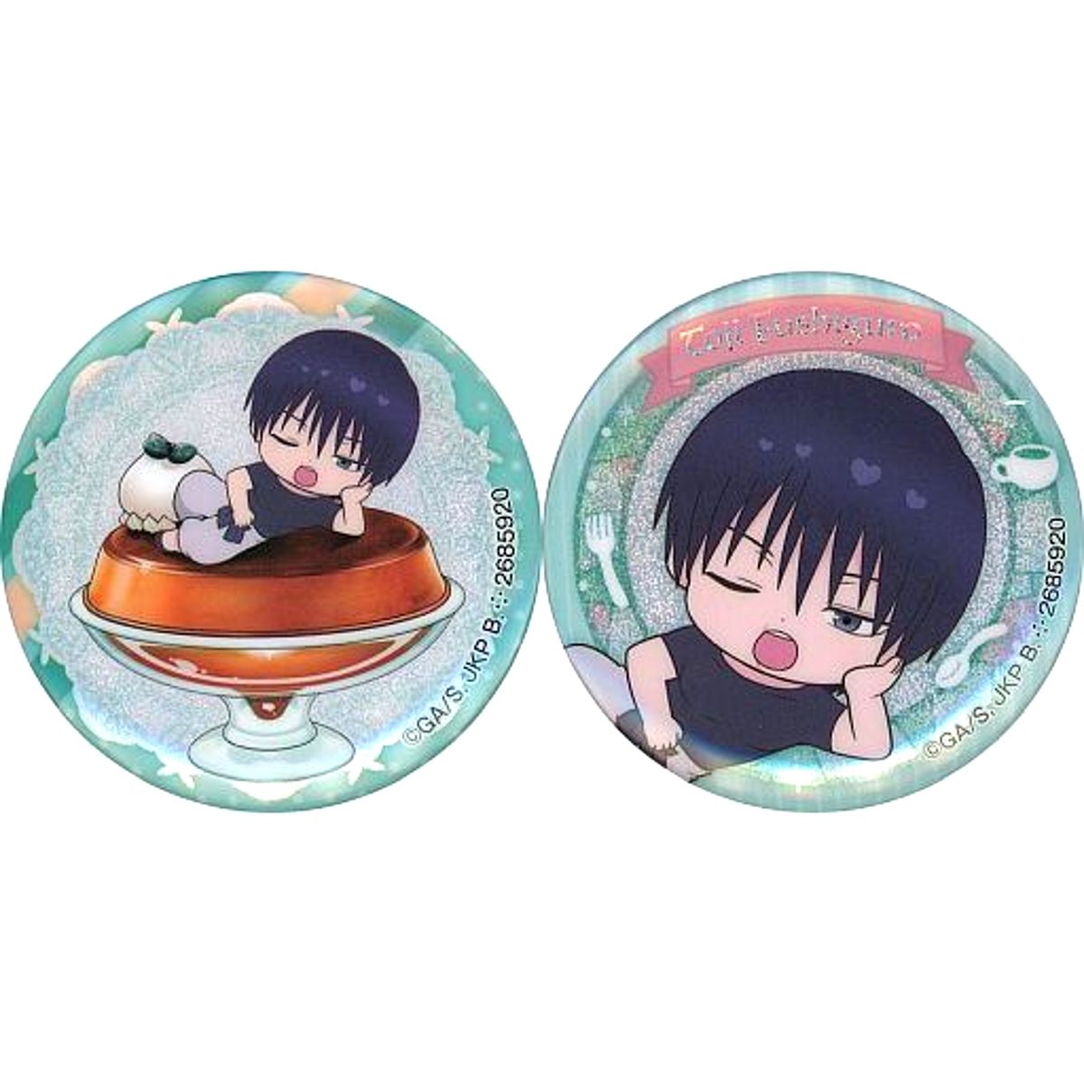 Toji Fushiguro Jujutsu Kaisen Punitop Parfait no Ruasoto vol.2 Hologram Button Set [USED]