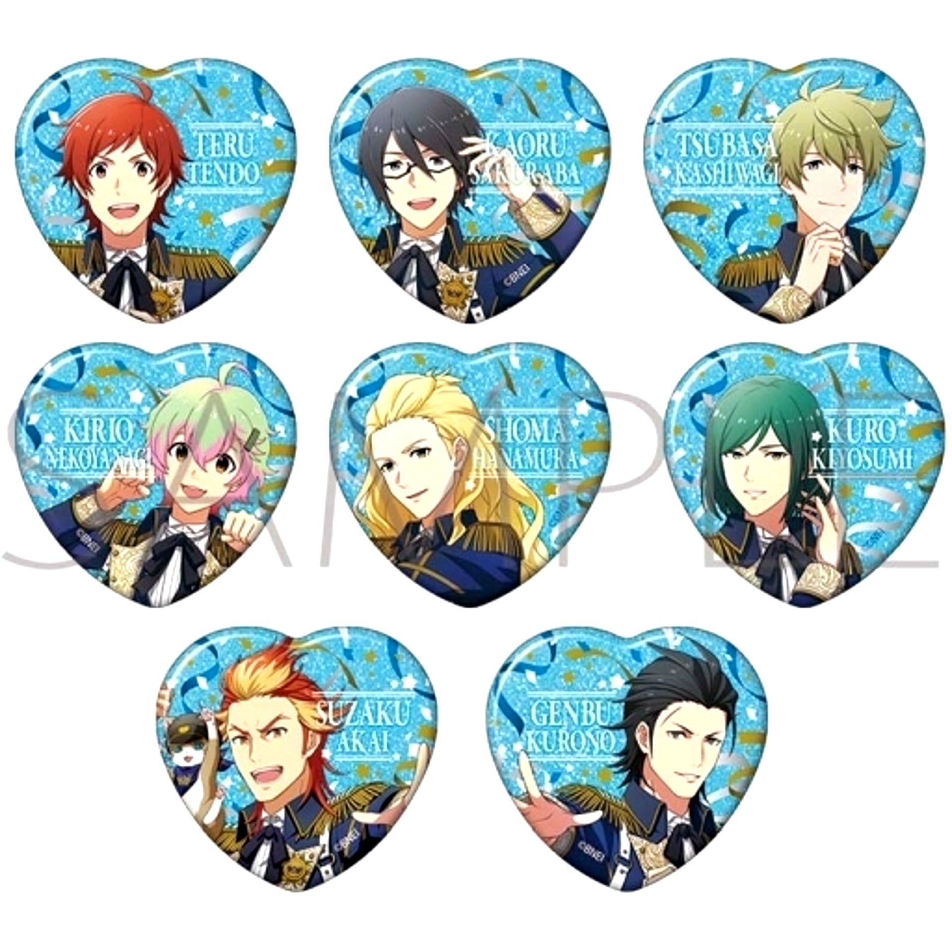 Set of 8 The Idolmaster SideM M Fes 2024 Part 1 Character Badge Collection BOX 1 [USED]