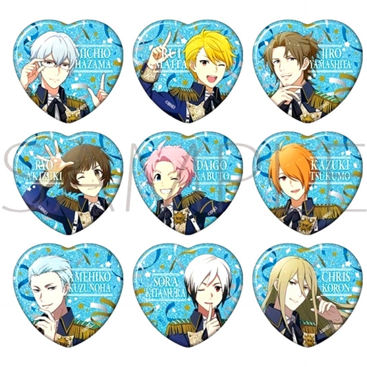 Set of 9 The Idolmaster SideM M Fes 2024 Part 1 Character Badge Collection BOX 2 [USED]