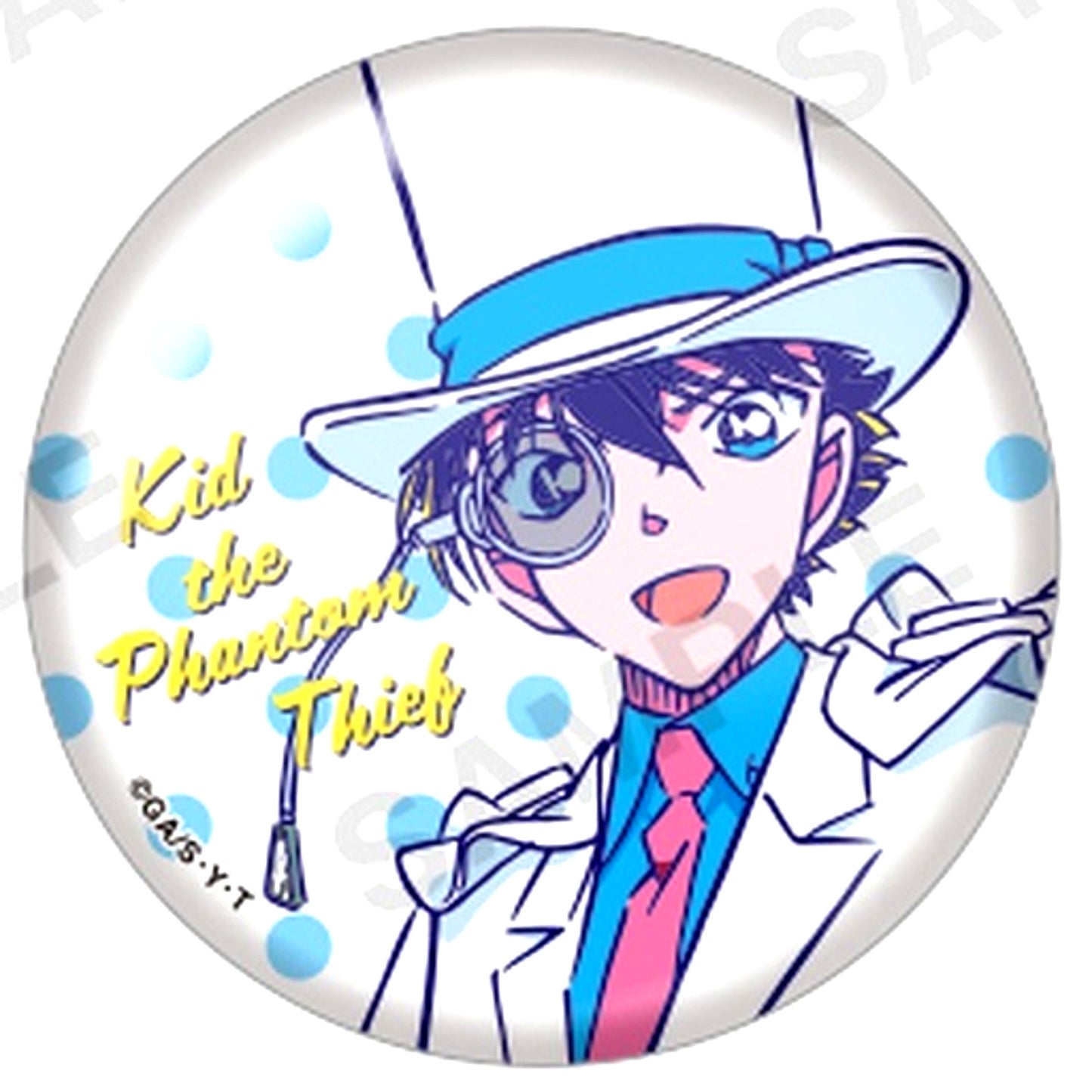 Phantom Thief Kid Detective Conan Capsule Button City Pop ver. [USED]