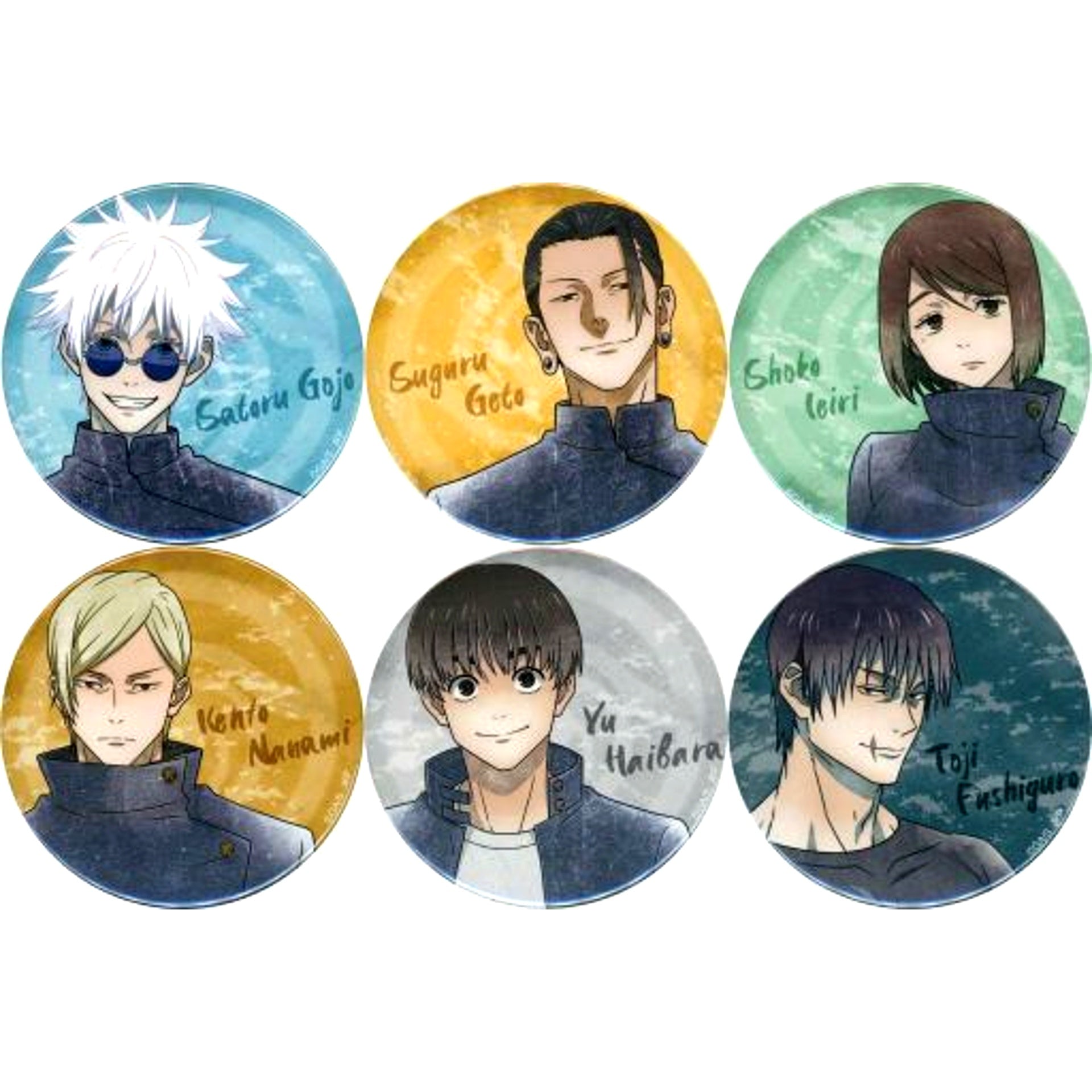 Set of 6 Jujutsu Kaisen Hidden Inventory Premature Death Button Collection +75 Emo Deco Ver. [USED]
