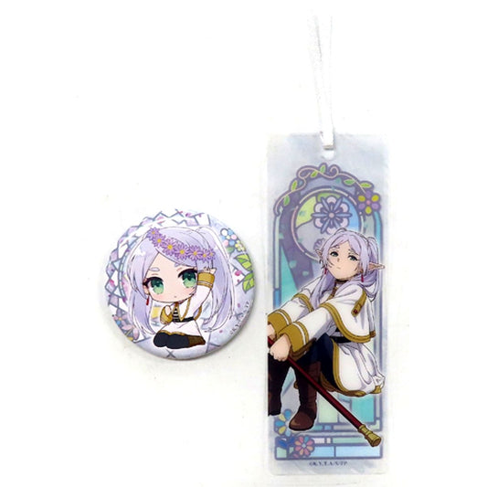Frieren Stained Glass Frieren: Beyond Journey's End Webkuji H Prize Button and Bookmark Set [USED]