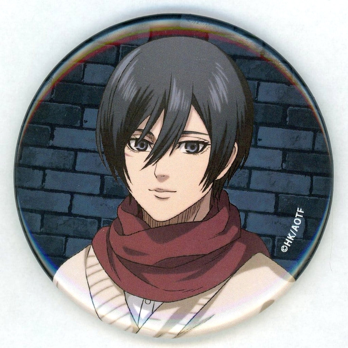 Attack on Titan The Final Season Mikasa Ackerman Natural Proportions Random Can Badge Collaboration Cafe in Smile Base Cafe Limited Buttons [USED]