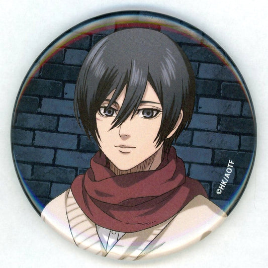 Attack on Titan The Final Season Mikasa Ackerman Natural Proportions Random Can Badge Collaboration Cafe in Smile Base Cafe Limited Buttons [USED]