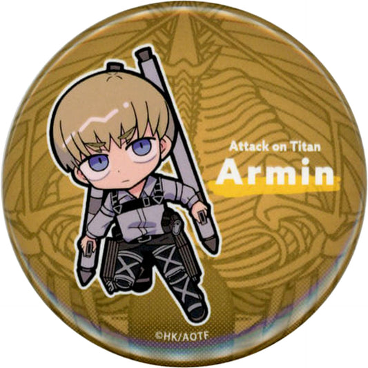 Attack on Titan The Final Season Armin Arlert Mini Character Random Can Badge Collaboration Cafe in Smile Base Cafe Limited Buttons [USED]