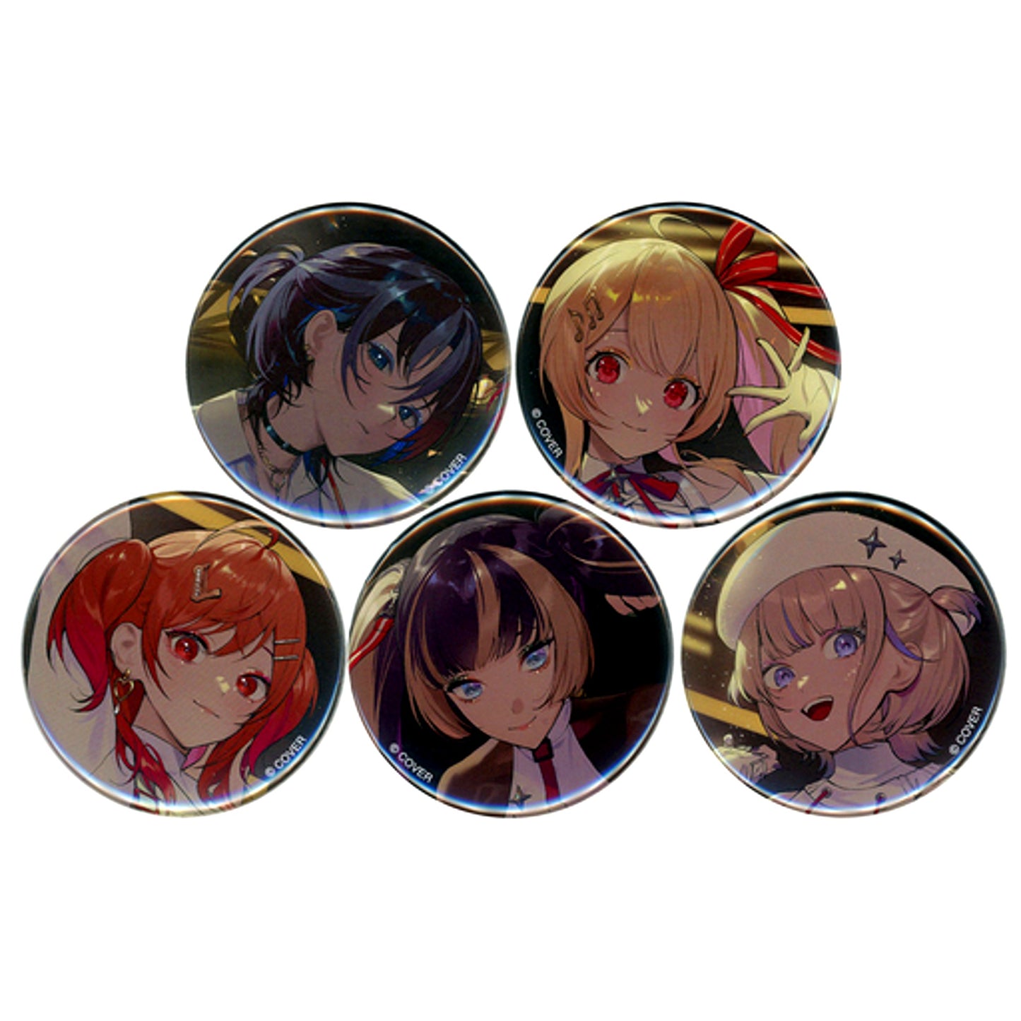 Set of 5 ReGLOSS hololive Limited Official Shop in Tokyo Station Random Button Daybreak Ver. [USED]