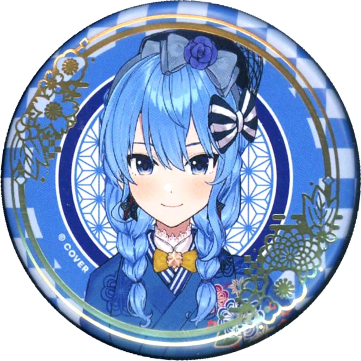 VTuber Hololive Hoshimachi Suisei Random Foil Stamped Can Badge Hololive New Year Formal Wear Ver. 0th Generation + 1st Generation Limited Time Official Shop in Tokyo Station Limited Buttons [USED]