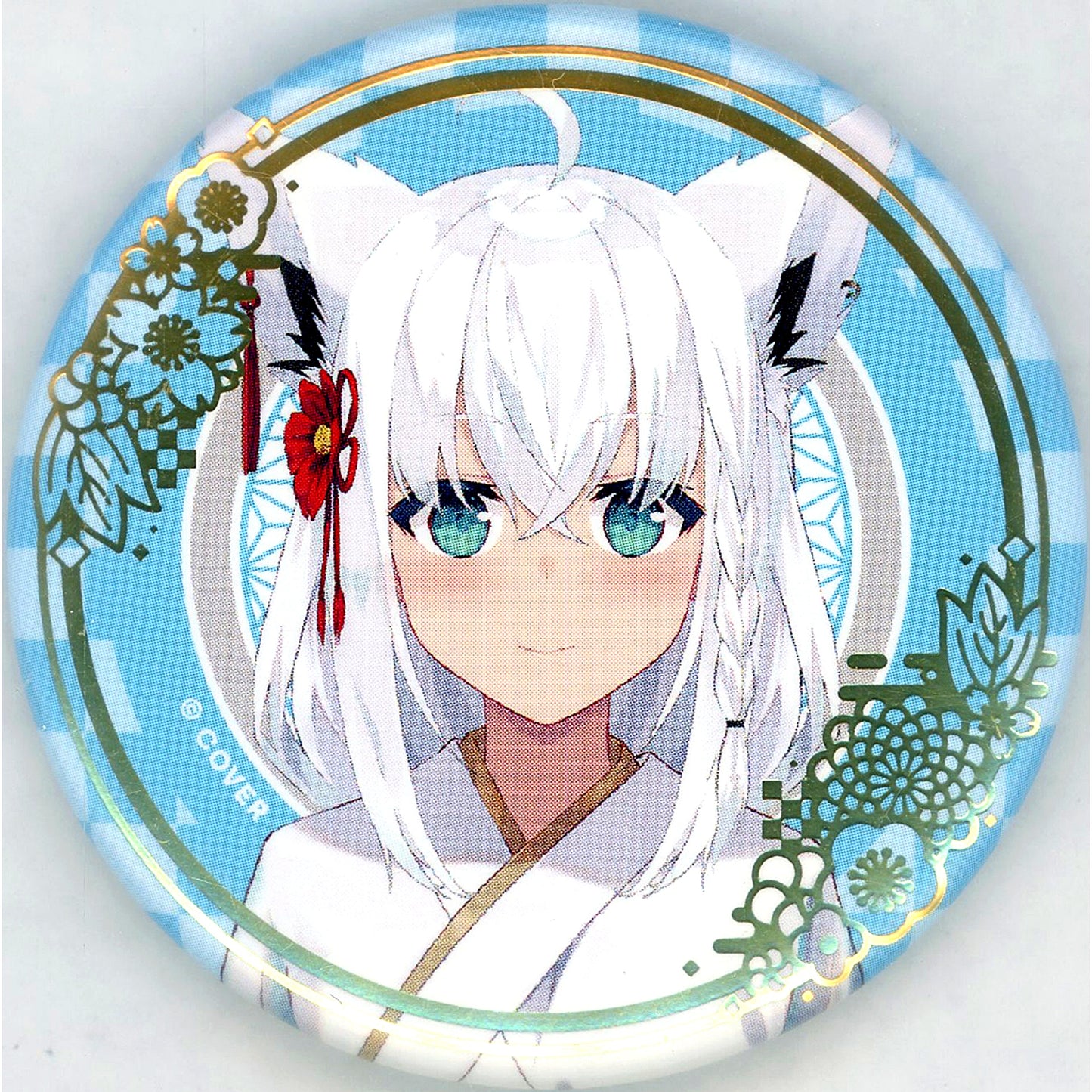 Shirakami Fubuki Virtual YouTuber Hololive Limited Official Shop in Tokyo Station Random Foil Stamped Button New Year Outfit Ver. Gen 0 + Gen 1 [USED]