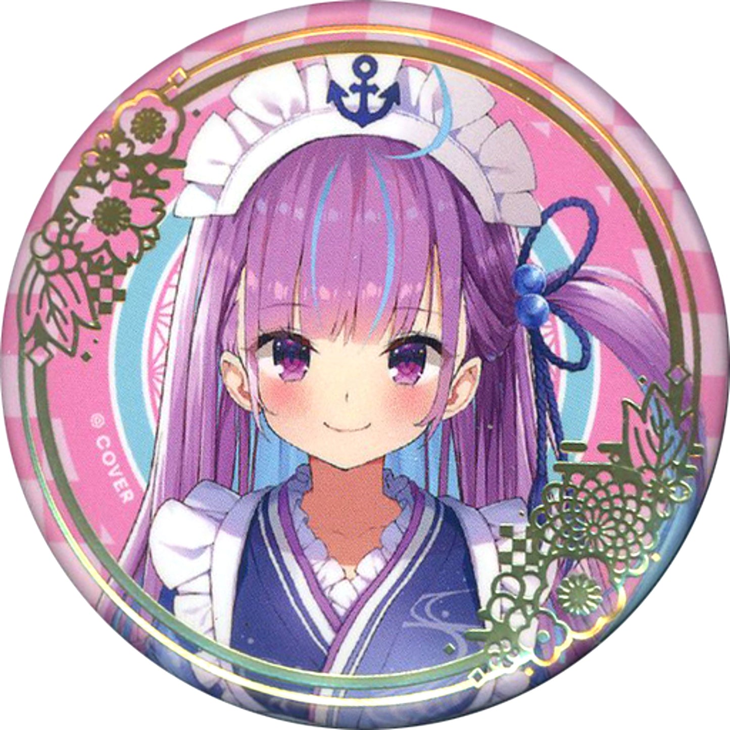 Minato Aqua hololive Limited Official Shop in Tokyo Station Random Foil Stamped Button New Year Outfit Ver. 2nd Gen + Gamers [USED]