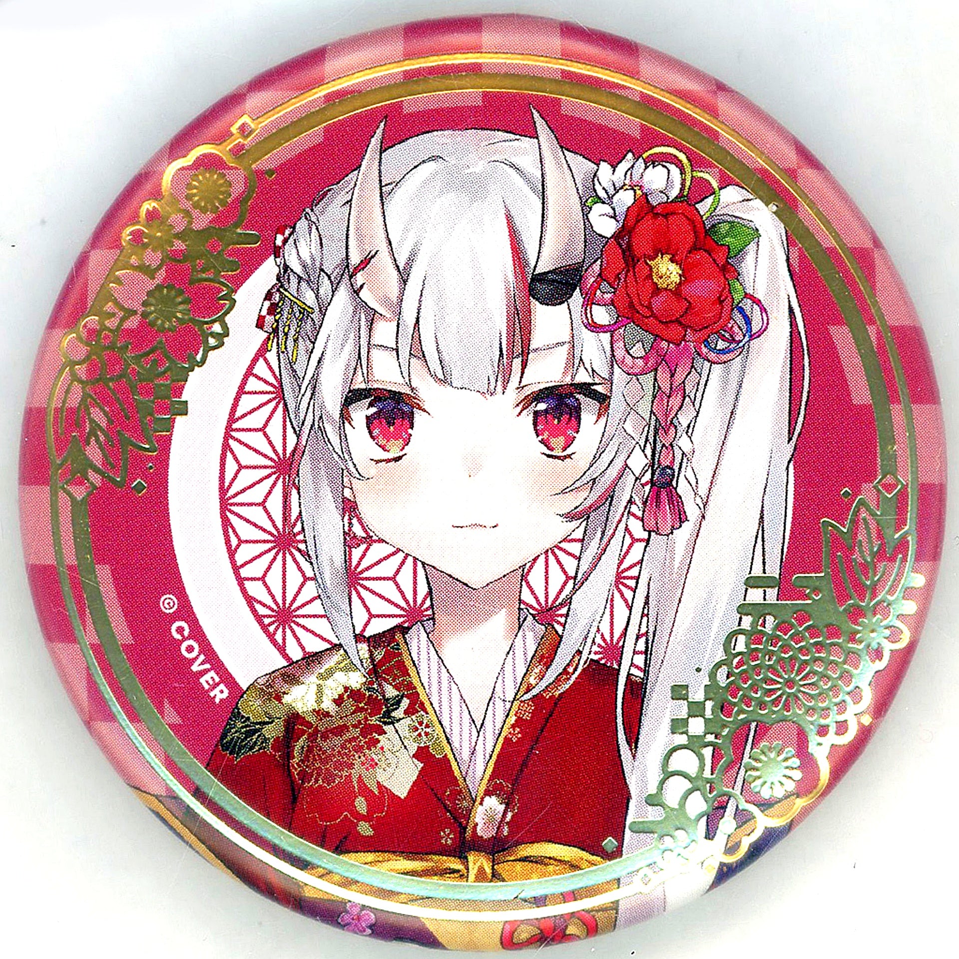 Nakiri Ayame hololive Limited Official Shop in Tokyo Station Random Foil Stamped Button New Year Outfit Ver. 2nd Gen + Gamers [USED]