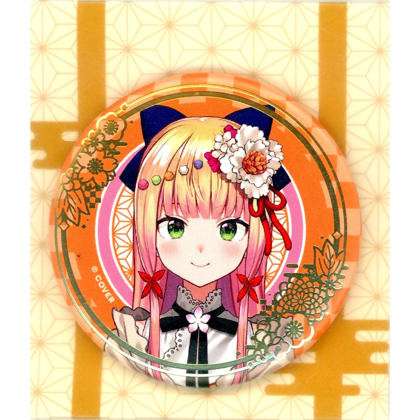 Momosuzu Nene Virtual YouTuber Hololive Limited Official Shop in Tokyo Station Random Foil Stamped Button New Year Outfit Ver. Gen 5 + Secret Society holoX [USED]