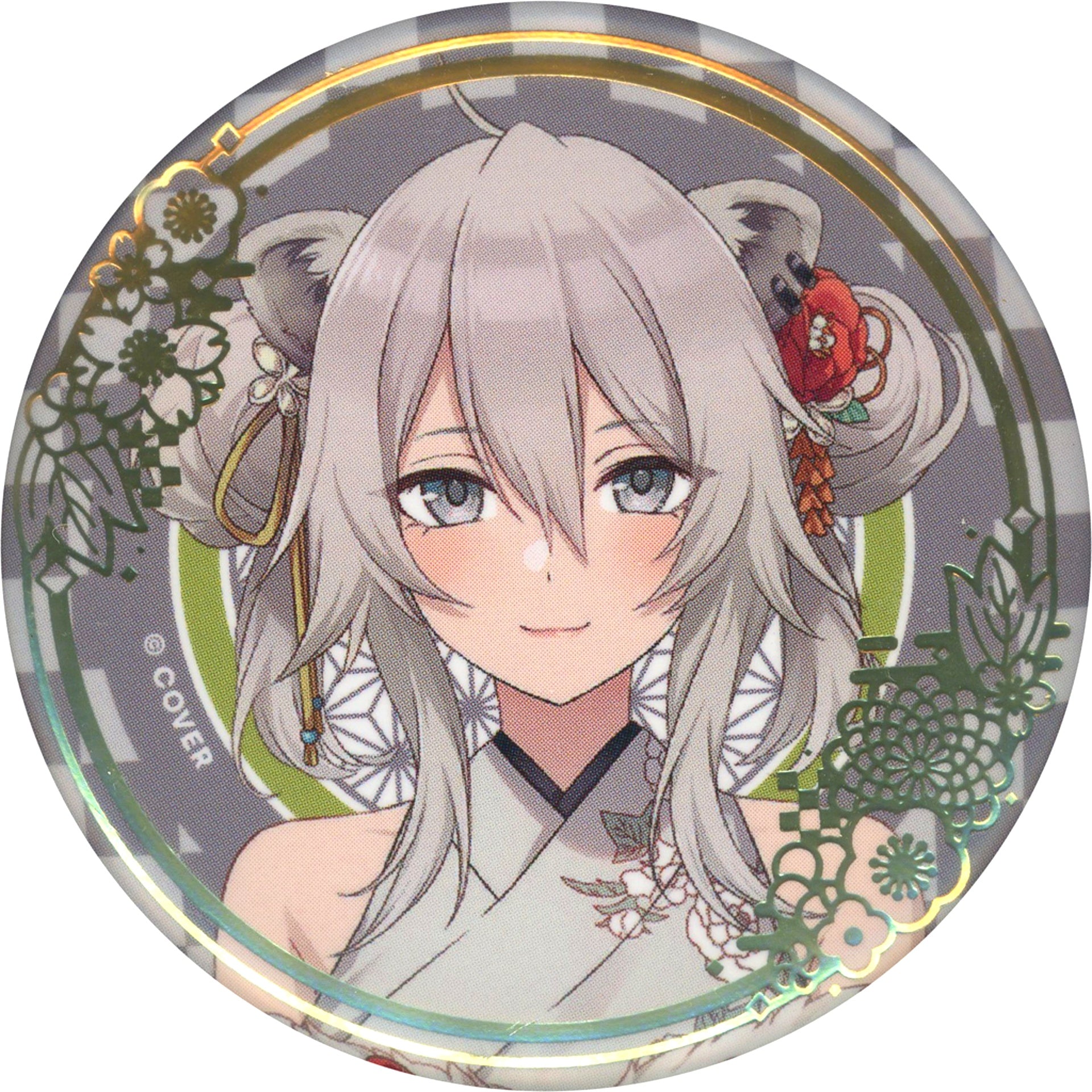 Shishiro Botan hololive Random Foil Stamped Button New Year Outfit Ver. 5th Gen Secret Society holoX Virtual Youtuber Limited Official Shop in Tokyo Station [USED]