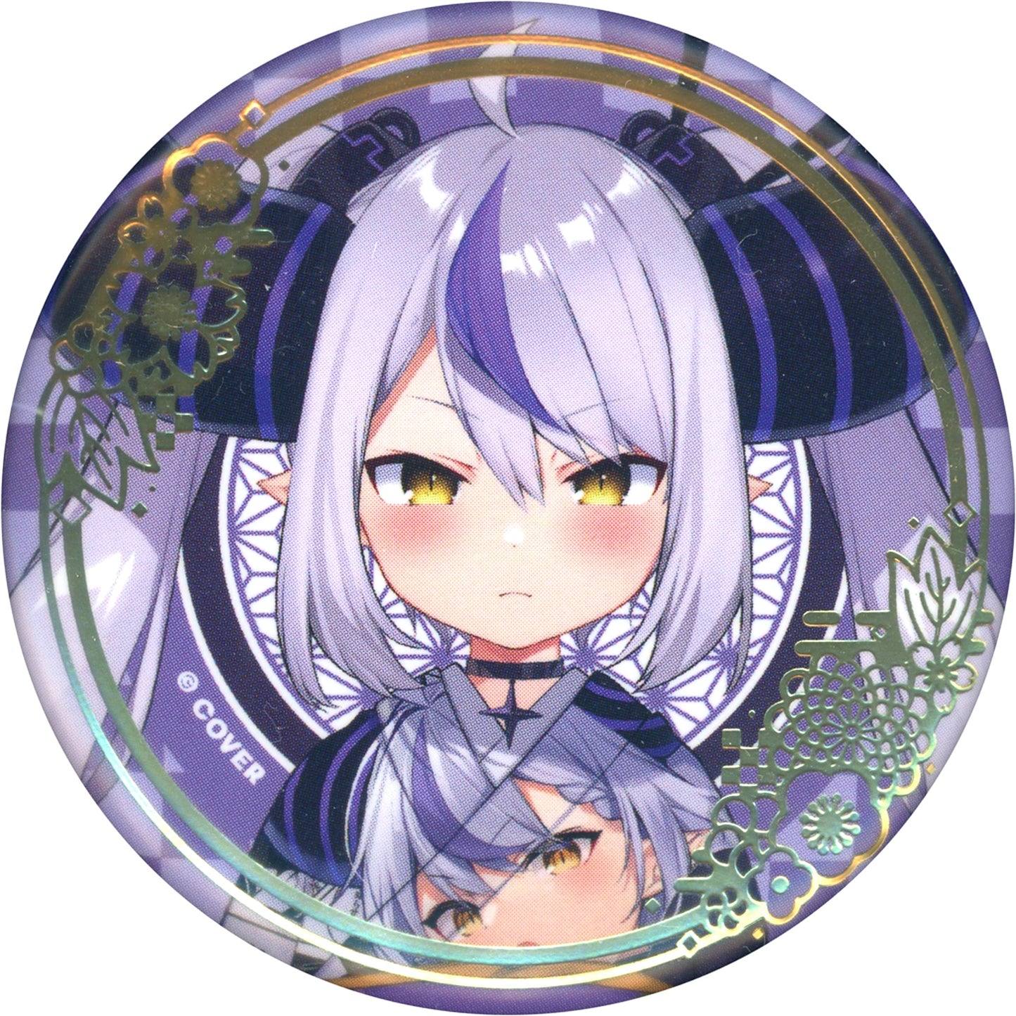 La+ Darknesss hololive Random Foil Stamped Button New Year Outfit Ver. 5th Gen Secret Society holoX Virtual Youtuber Limited Official Shop in Tokyo Station [USED]